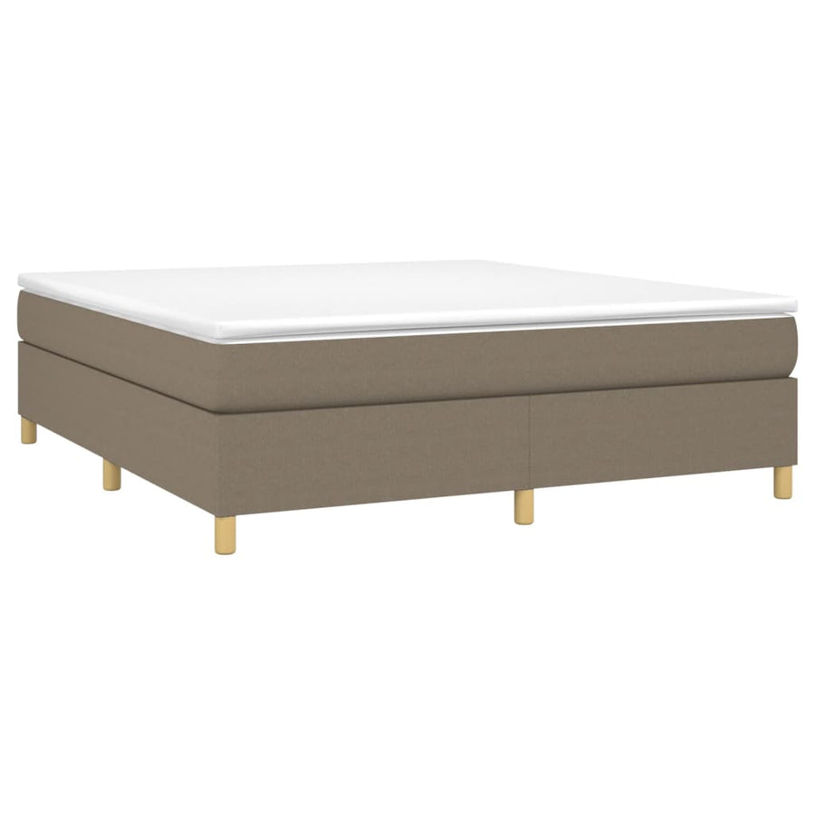 Boxspring met matras stof taupe 180x200 cm 180 x 200 cm 35 cm