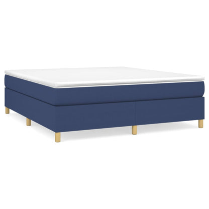Boxspring met matras stof blauw 180x200 cm 180 x 200 cm 35 cm