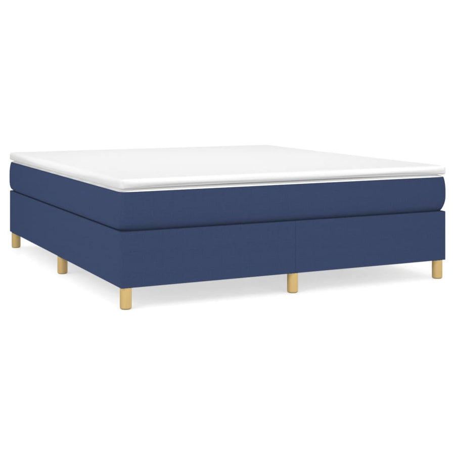 Boxspring met matras stof blauw 180x200 cm 180 x 200 cm 35 cm