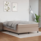 Boxspring met matras kunstleer cappuccinokleurig 140x190 cm 140 x 190 cm 35 cm Cappuccino