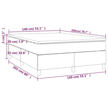 Boxspring Met Matras Kunstleer Kleurig 140 x 200 cm