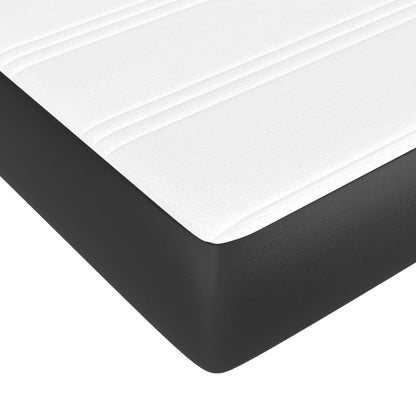 Boxspring met matras kunstleer zwart 160x200 cm 160 x 200 cm 35 cm Zwart