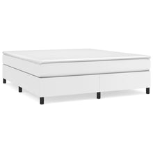 Boxspring met matras kunstleer wit 160x200 cm 160 x 200 cm 35 cm Wit