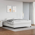 Boxspring met matras kunstleer wit 160x200 cm 160 x 200 cm 35 cm Wit