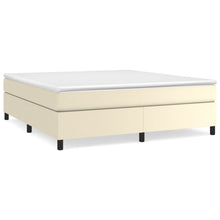 Boxspring met matras kunstleer crèmekleurig 160x200 cm