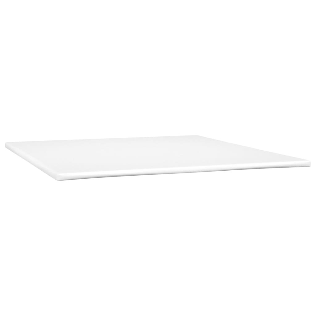 Boxspring met matras kunstleer crèmekleurig 160x200 cm
