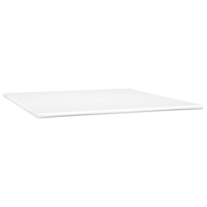 Boxspring met matras kunstleer crèmekleurig 160x200 cm