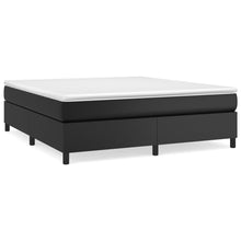 Boxspring met matras kunstleer zwart 180x200 cm 180 x 200 cm 35 cm Zwart