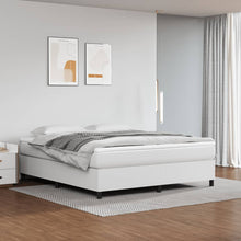 Boxspring met matras kunstleer wit 180x200 cm 180 x 200 cm 35 cm Wit