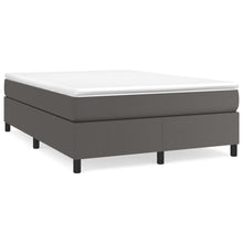 Boxspring met matras kunstleer grijs 180x200 cm 180 x 200 cm 35 cm Grijs