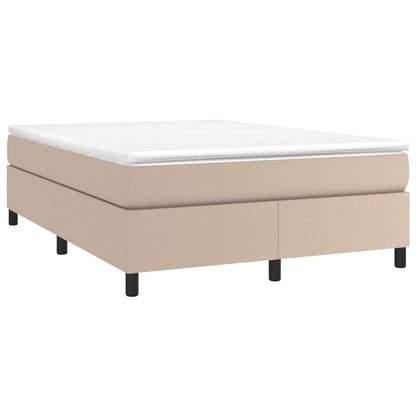 Boxspring met matras kunstleer cappuccinokleurig 180x200 cm