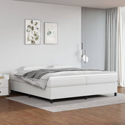 Boxspring met matras 200x200 cm wit kunstleer