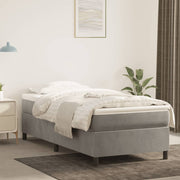 Boxspring 100x200 cm lichtgrijs fluweel