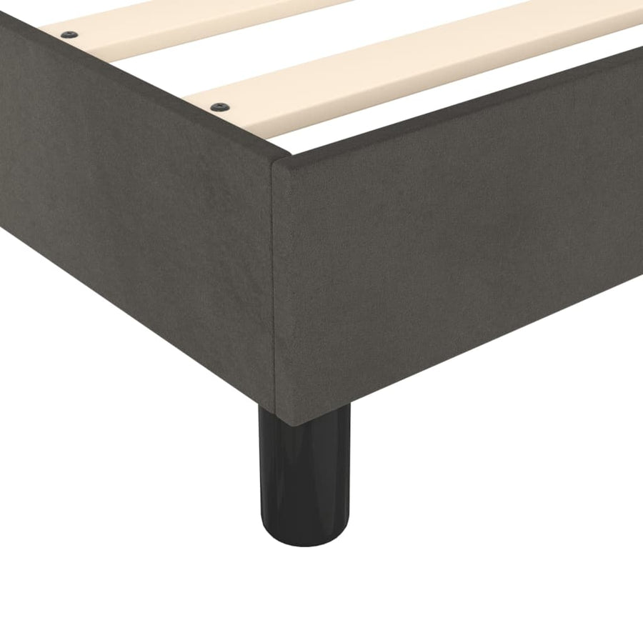 Boxspring met matras fluweel donkergrijs 100x200 cm 100 x 200 cm 35 cm