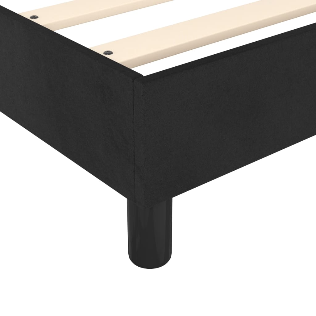 Boxspring met matras fluweel zwart 120x200 cm 120 x 200 cm 35 cm