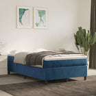 Boxspring met matras fluweel donkerblauw 120x200 cm 120 x 200 cm 35 cm