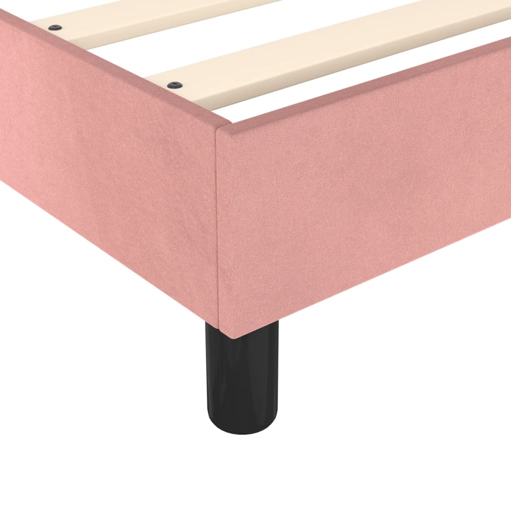 Boxspring met matras fluweel roze 140x200 cm 140 x 200 cm 35 cm