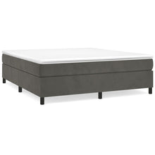 Boxspring met matras fluweel donkergrijs 160x200 cm 160 x 200 cm 35 cm