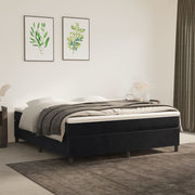 Boxspring met matras 160x200 cm zwart fluweel