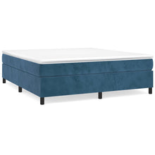 Boxspring met matras fluweel donkerblauw 160x200 cm 160 x 200 cm 35 cm