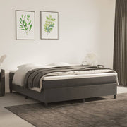 Boxspring met matras 180x200 cm donkergrijs fluweel