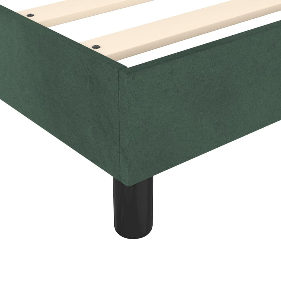 Boxspring met matras fluweel donkergroen 180x200 cm