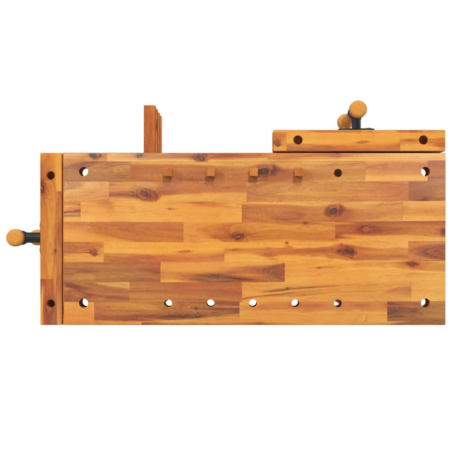Werkbank Met Bankschroeven 92X48X83 Cm Massief Acaciahout
