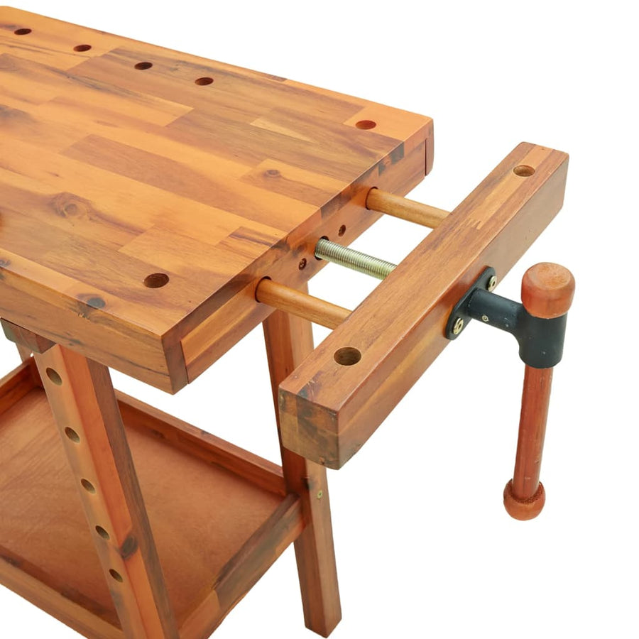 Werkbank Met Bankschroeven 92X48X83 Cm Massief Acaciahout