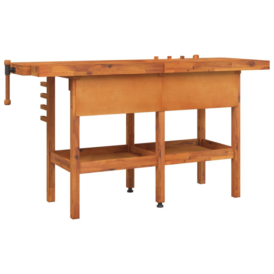 Werkbank Met Lades En Bankschroeven 162X62X83 Cm Acaciahout
