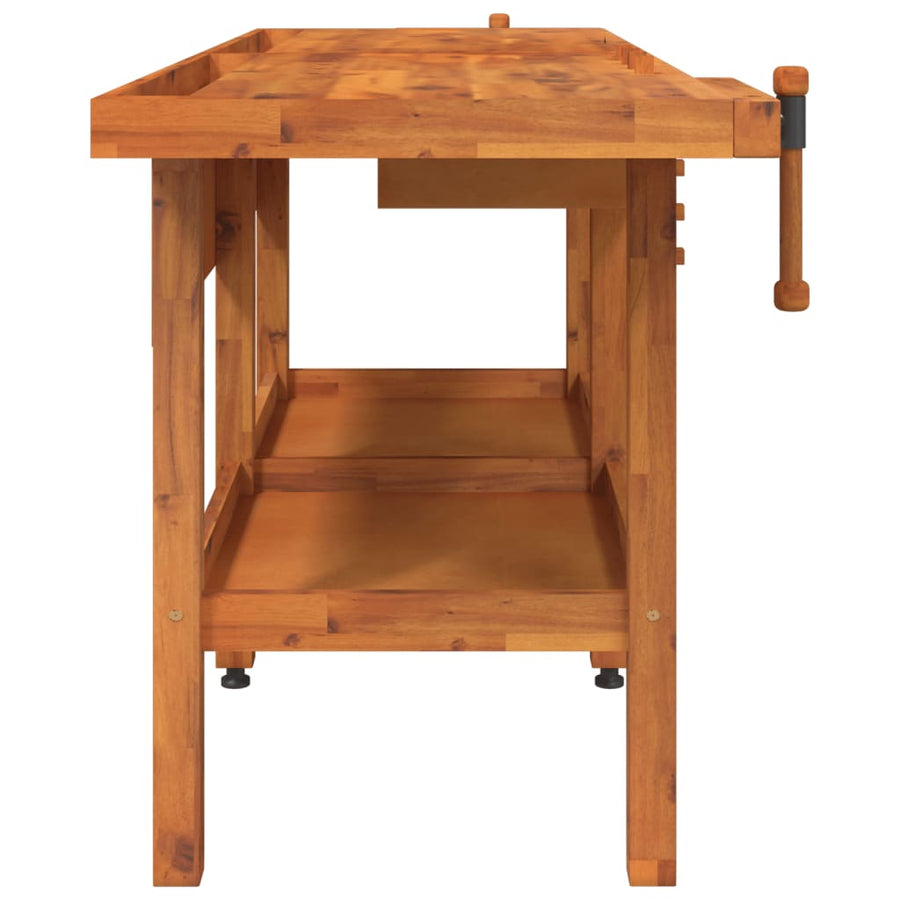 Werkbank Met Lades En Bankschroeven 92X62X83 Cm Acaciahout zonder kast