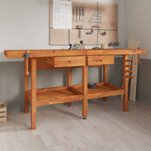 Werkbank Met Lades En Bankschroeven 92X62X83 Cm Acaciahout zonder kast