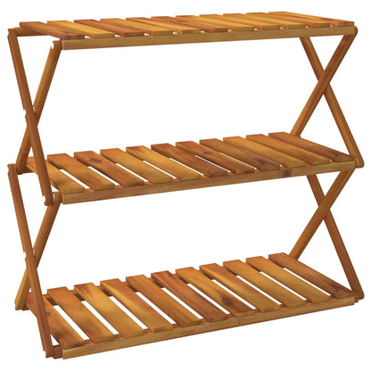 Schappenkast Inklapbaar 3-Laags 70X31X63 Cm Acaciahout Bruin
