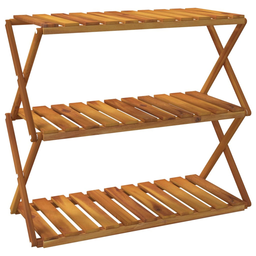 Schappenkast Inklapbaar 3-Laags 70X31X63 Cm Acaciahout Bruin