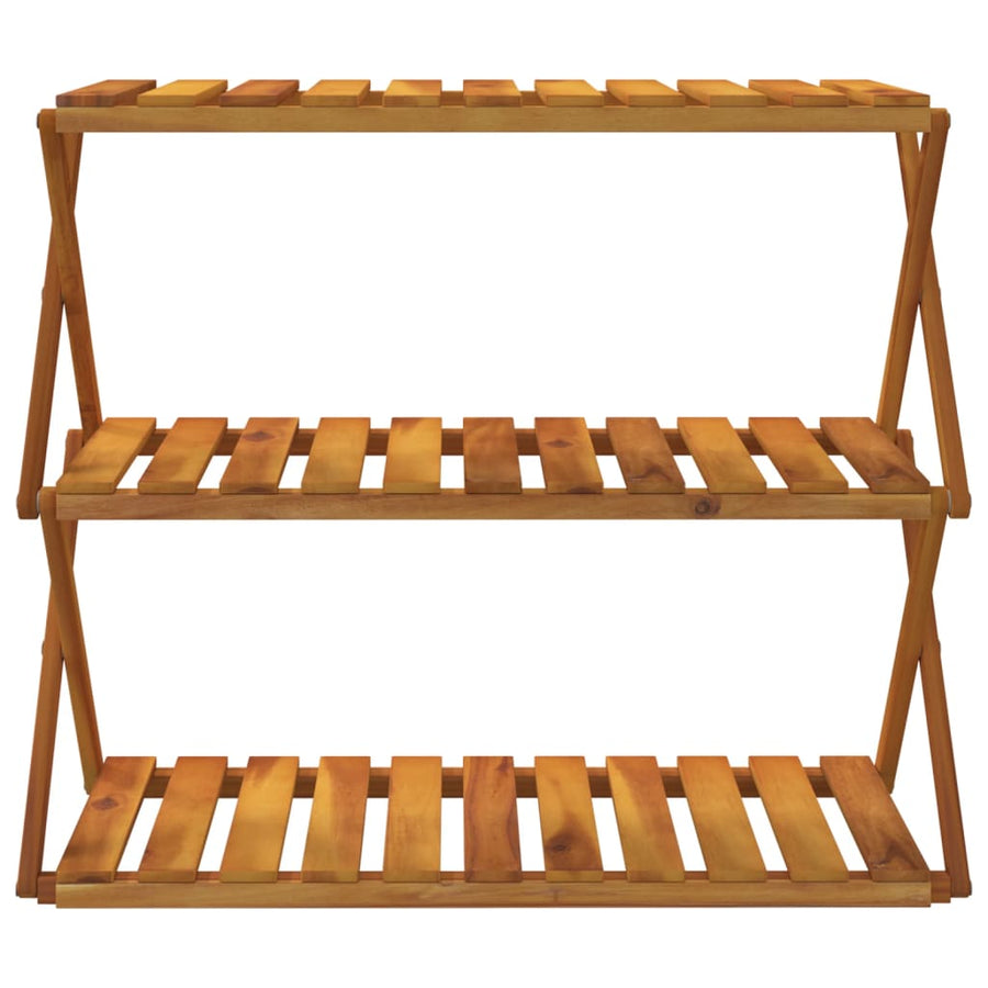 Schappenkast Inklapbaar 3-Laags 70X31X63 Cm Acaciahout Bruin