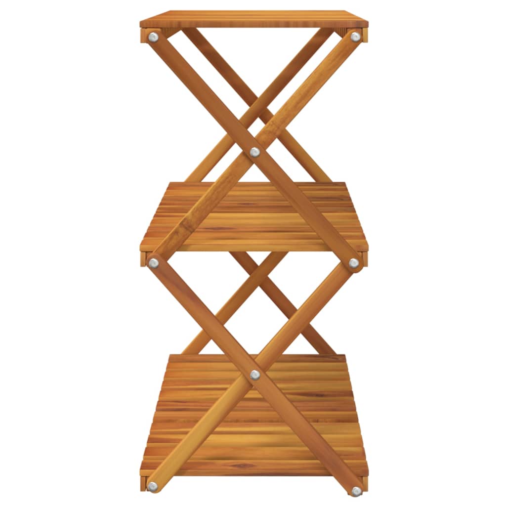 Schappenkast Inklapbaar 3-Laags 70X31X63 Cm Acaciahout Bruin