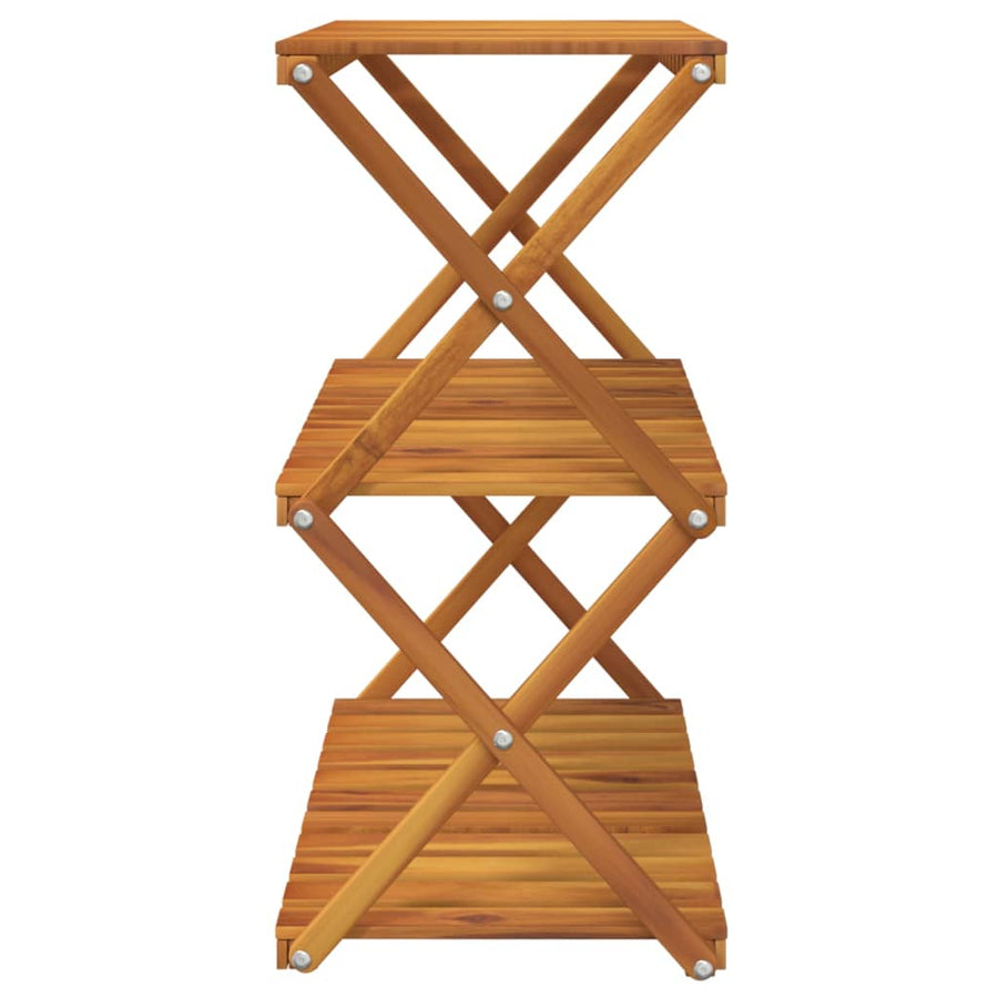 Schappenkast Inklapbaar 3-Laags 70X31X63 Cm Acaciahout Bruin