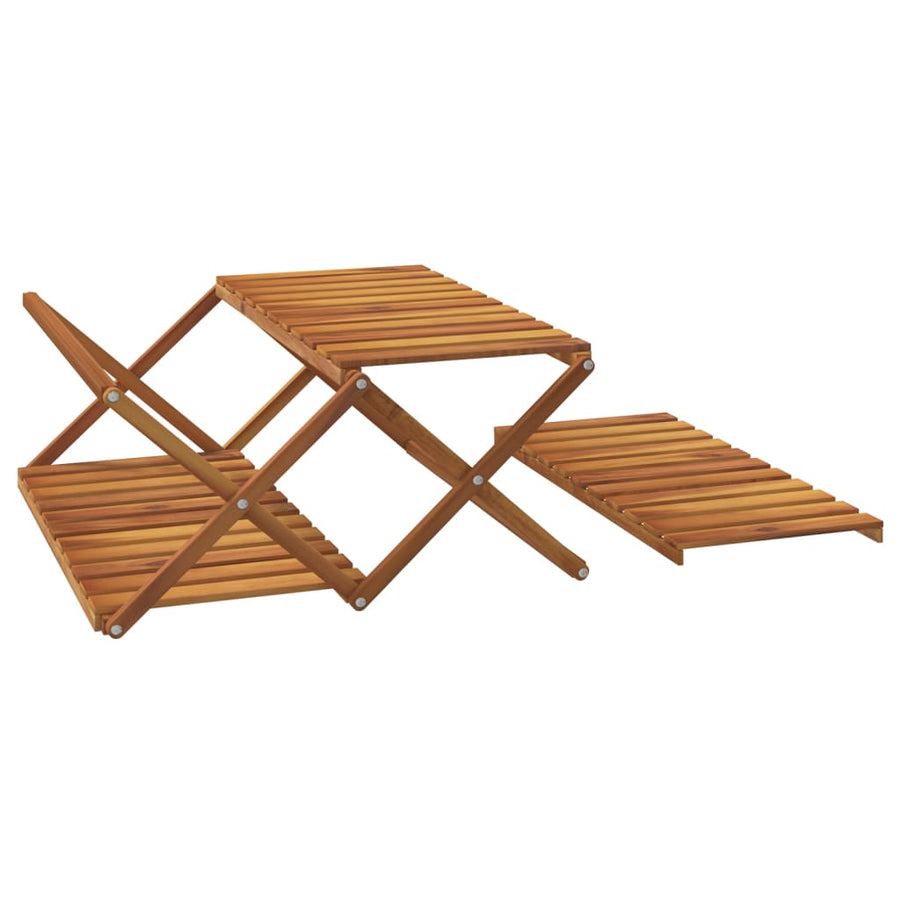 Schappenkast Inklapbaar 3-Laags 70X31X63 Cm Acaciahout Bruin