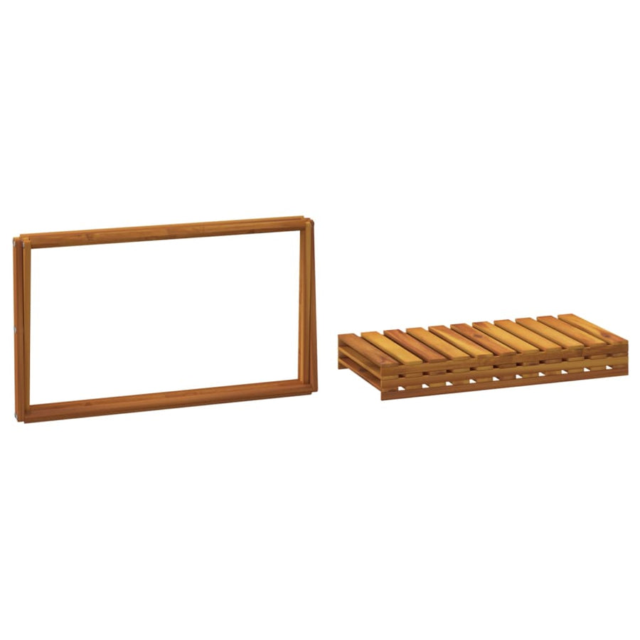 Schappenkast Inklapbaar 3-Laags 70X31X63 Cm Acaciahout Bruin