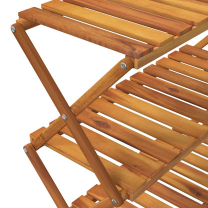 Schappenkast Inklapbaar 3-Laags 70X31X63 Cm Acaciahout Bruin