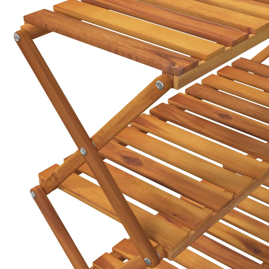 Schappenkast Inklapbaar 3-Laags 70X31X63 Cm Acaciahout Bruin
