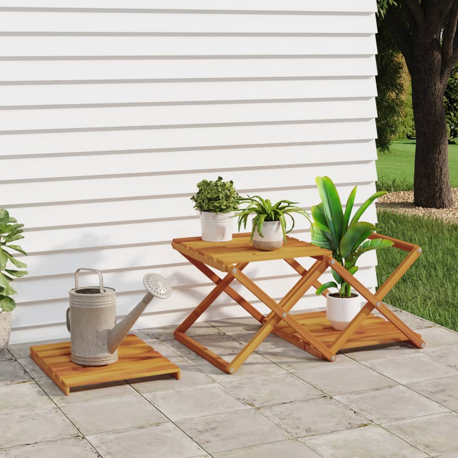 Schappenkast Inklapbaar 3-Laags 43X31X63 Cm Acaciahout Bruin