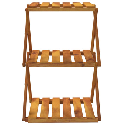 Schappenkast Inklapbaar 3-Laags 43X31X63 Cm Acaciahout Bruin