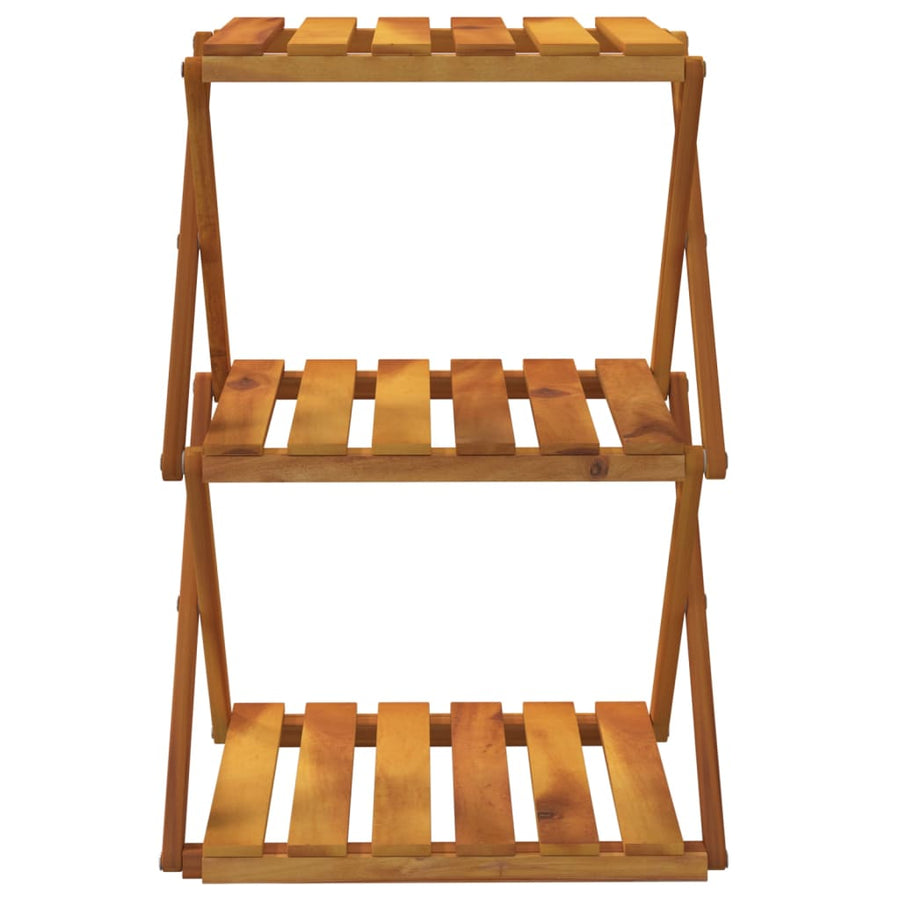 Schappenkast Inklapbaar 3-Laags 43X31X63 Cm Acaciahout Bruin