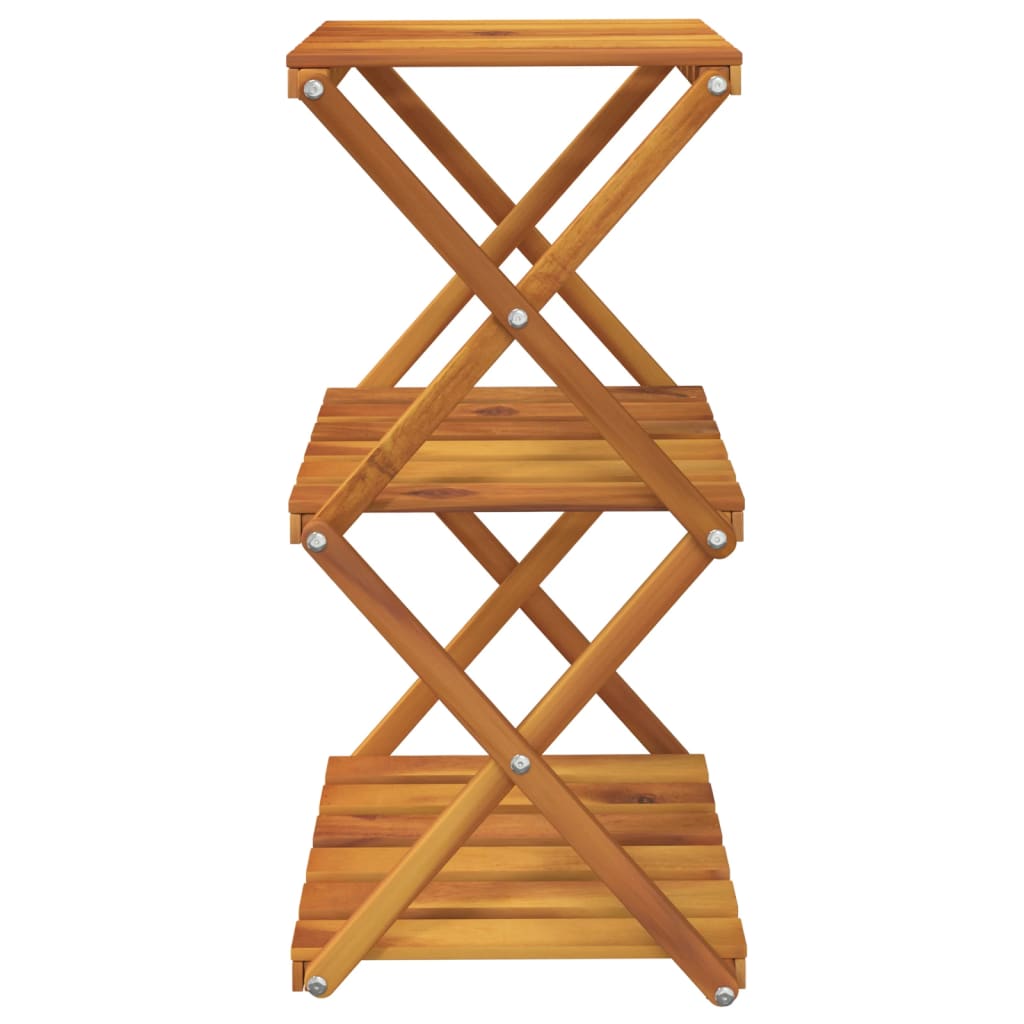 Schappenkast Inklapbaar 3-Laags 43X31X63 Cm Acaciahout Bruin