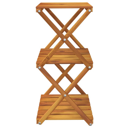 Schappenkast Inklapbaar 3-Laags 43X31X63 Cm Acaciahout Bruin
