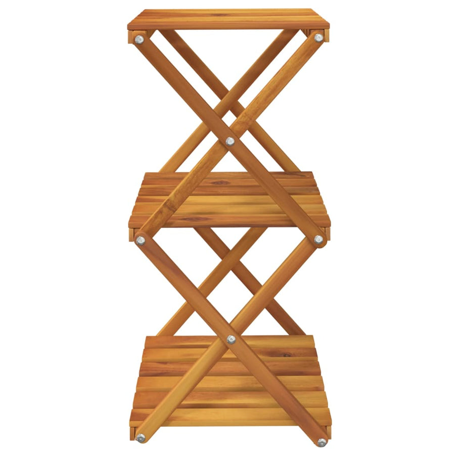 Schappenkast Inklapbaar 3-Laags 43X31X63 Cm Acaciahout Bruin