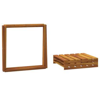 Schappenkast Inklapbaar 3-Laags 43X31X63 Cm Acaciahout Bruin