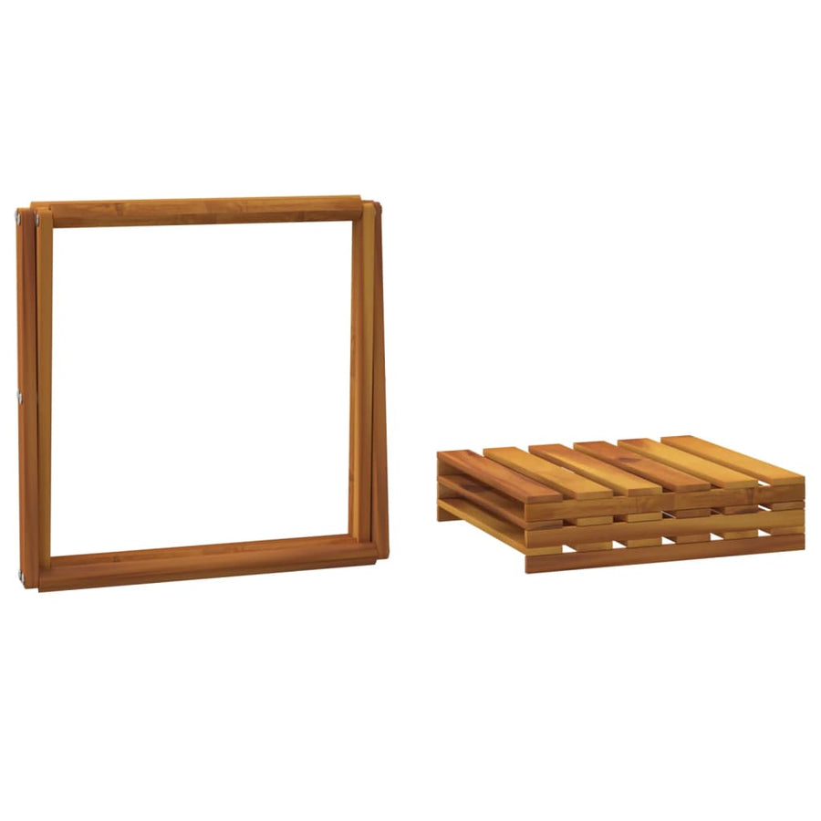 Schappenkast Inklapbaar 3-Laags 43X31X63 Cm Acaciahout Bruin