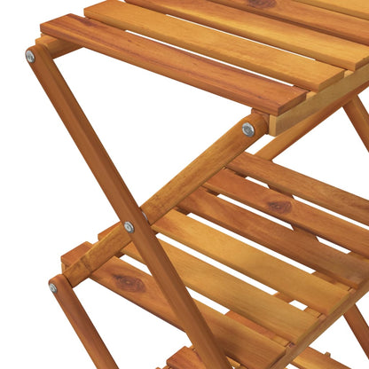 Schappenkast Inklapbaar 3-Laags 43X31X63 Cm Acaciahout Bruin