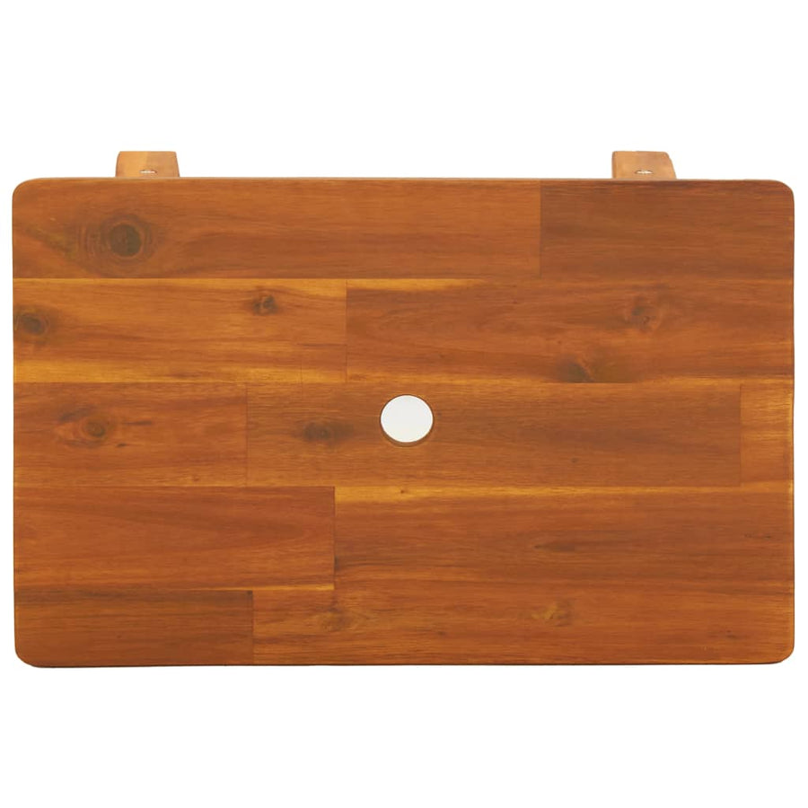 Kruk 45X29X45 Cm Rechthoekig Massief Acaciahout